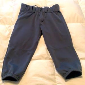 Girls Medium DeMarini Softball Pants - Charcoal